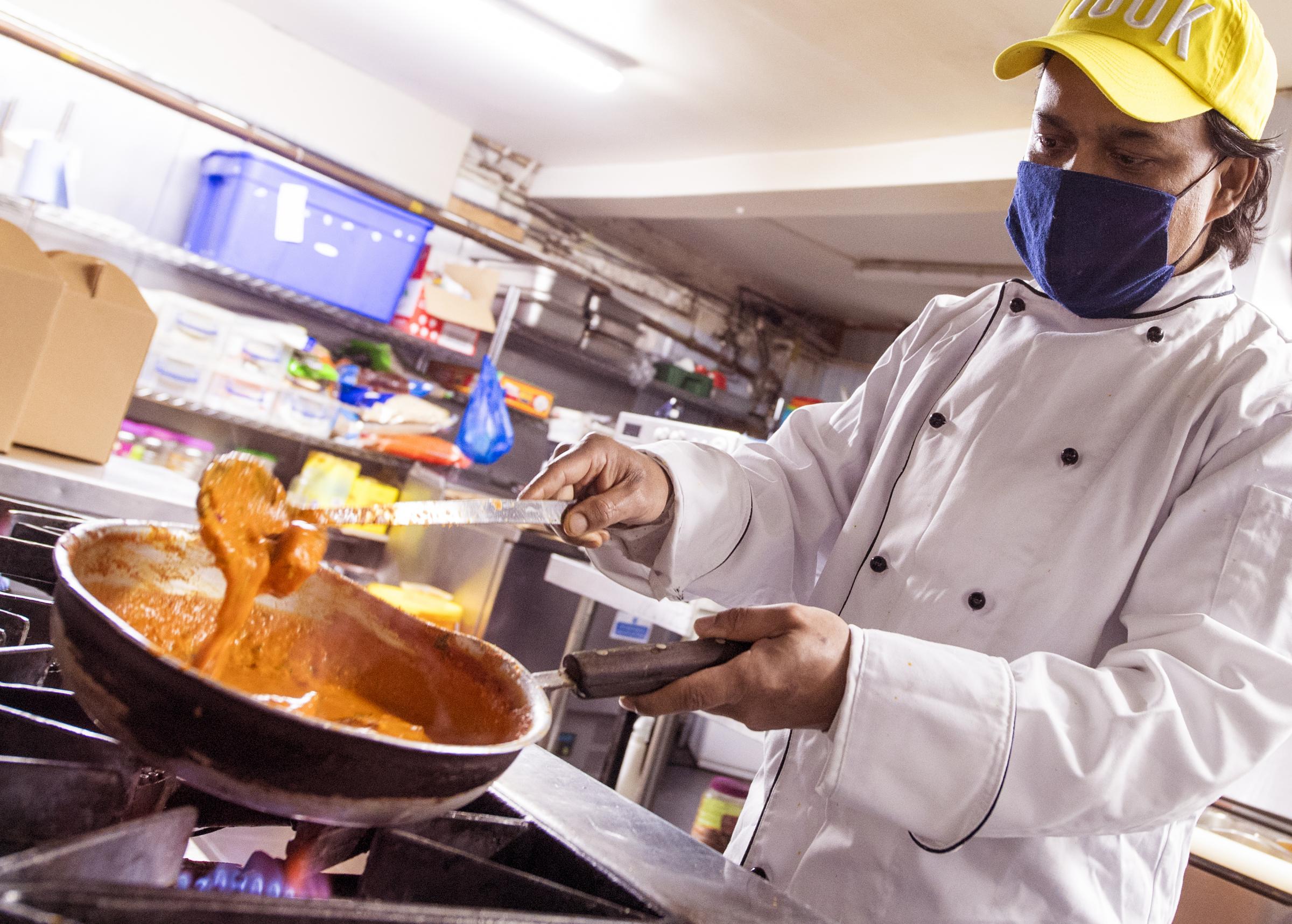 The chef at Nepalese restaurant Panas Gurkha in Lewisham (PA)