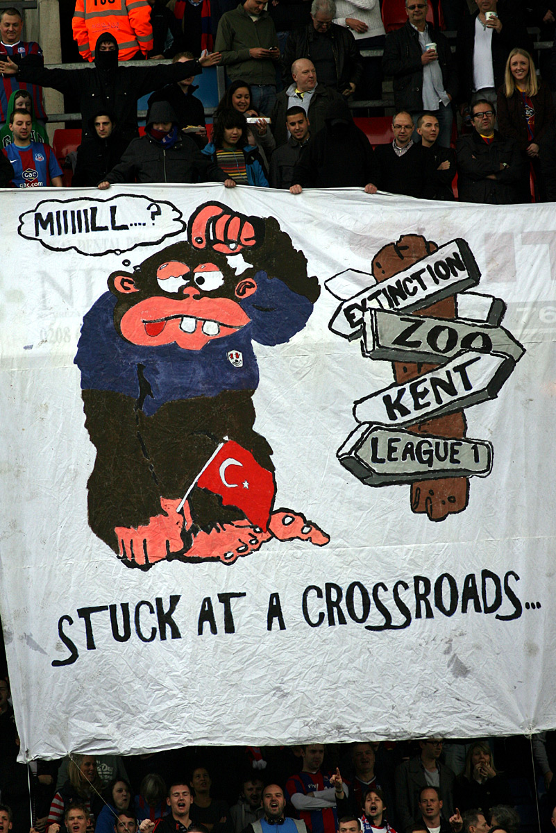 Palace Ultras Millwall Banner Was Hardly Worth All The Effort News Shopper - banner brawl stars striker